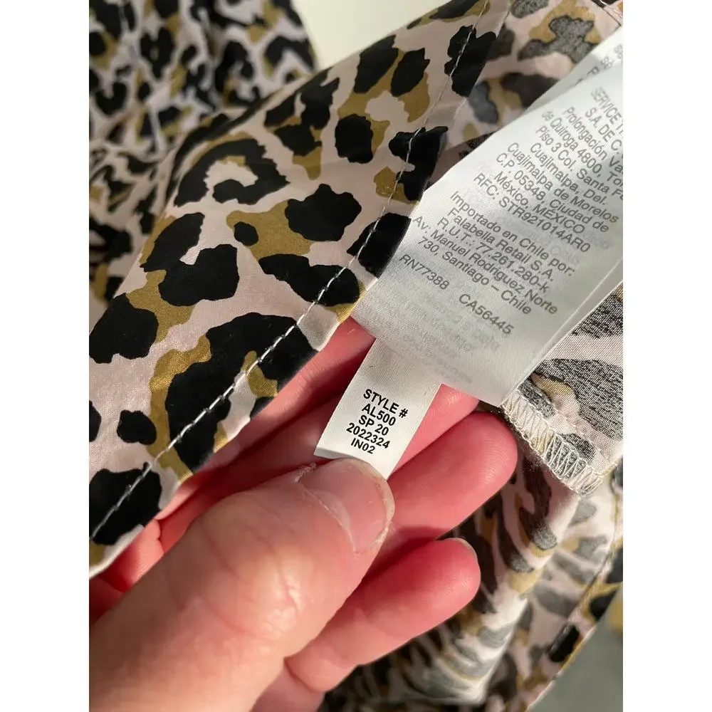 NWT J. Crew Factory Leopard Button-up Cotton Poplin Shirt‎ in Signature Fit